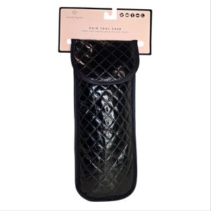 Nanette Lepore Black Quilted Hair Tool Case
